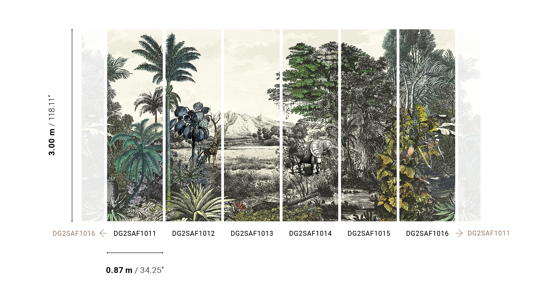 SAFARI SAF1011 KHROMA WALLDESIGNS WALLPANEL