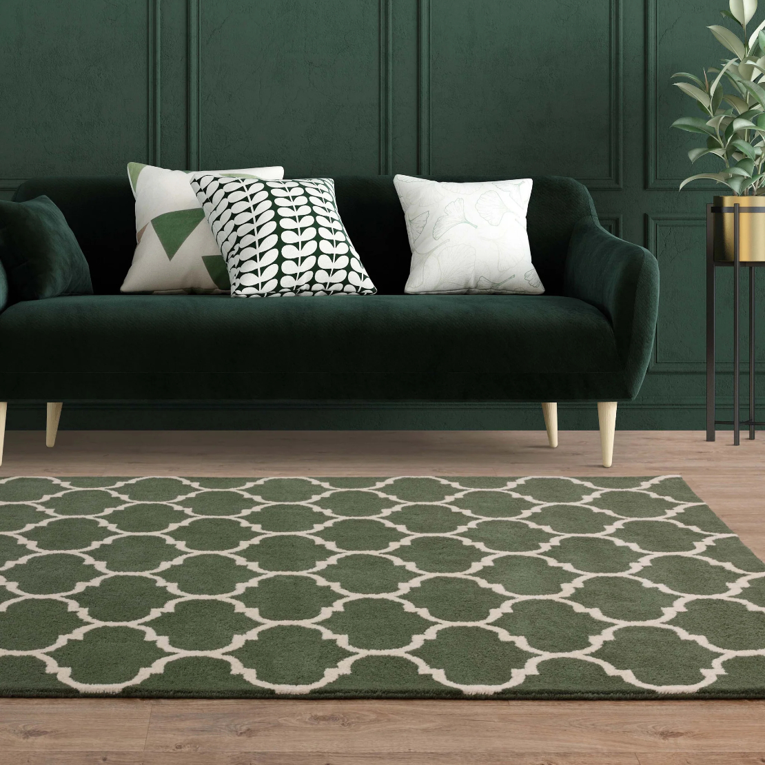 ALBANY OGEE GREEN RUG ASL80 X150 ALOGR CONTEMPORARYDESIGN ASIATICLONDON RUGS