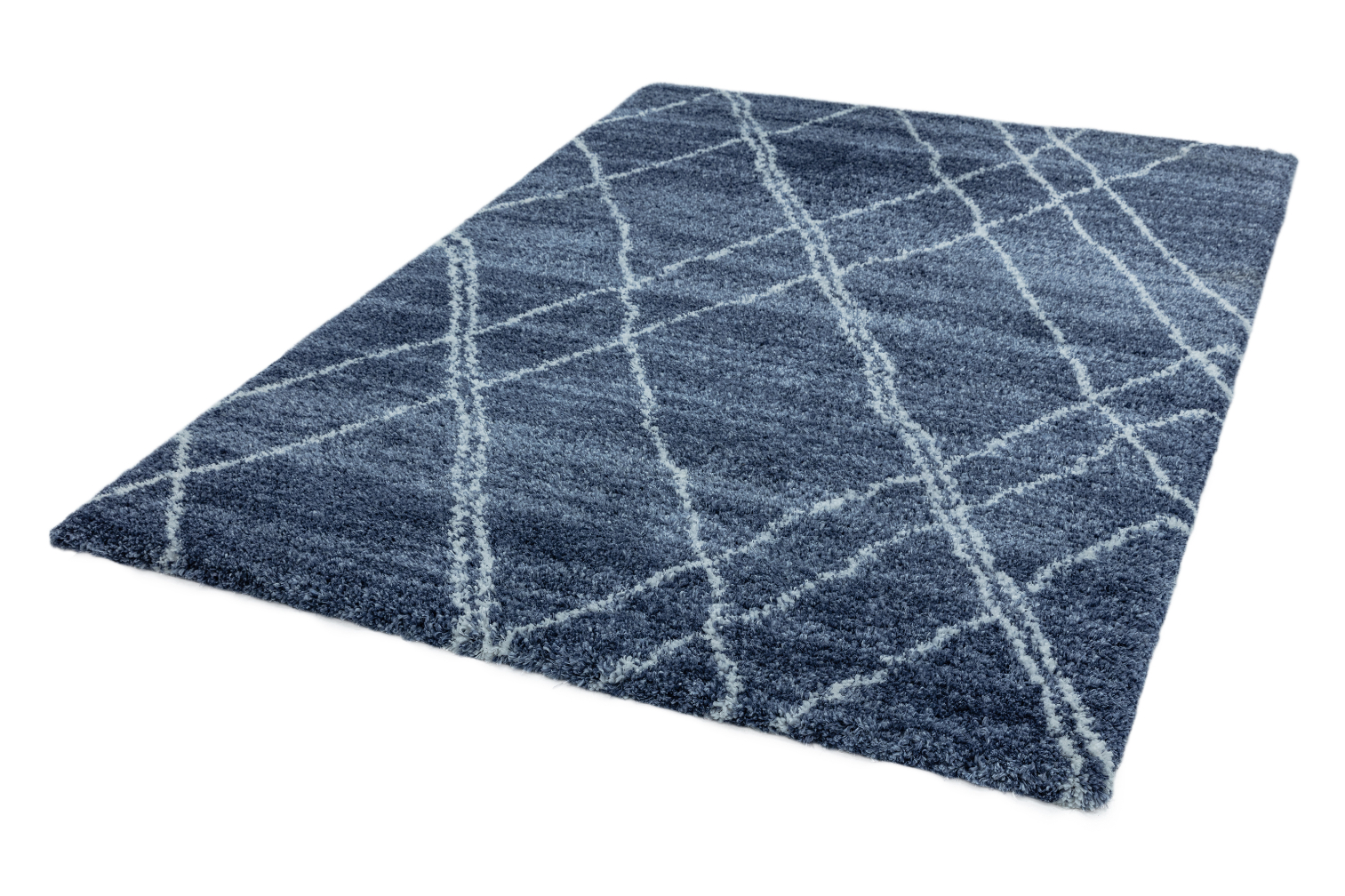 ALTO BLUE CREAM MOROCCAN SHAGGY RUG AL01 ASL160 X230 AB CMSRAL01 ESSENTIALS ASIATICLONDON RUGS