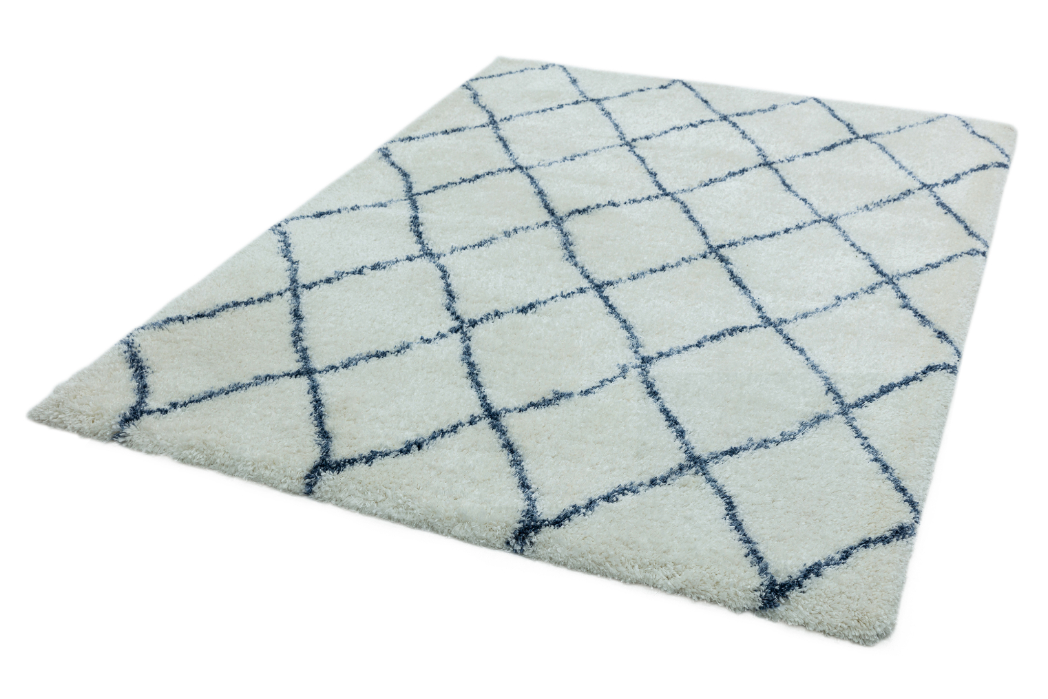 ALTO BLUE CREAM MOROCCAN SHAGGY RUG AL03 ASL160 X230 AB CMSRAL03 ESSENTIALS ASIATICLONDON RUGS