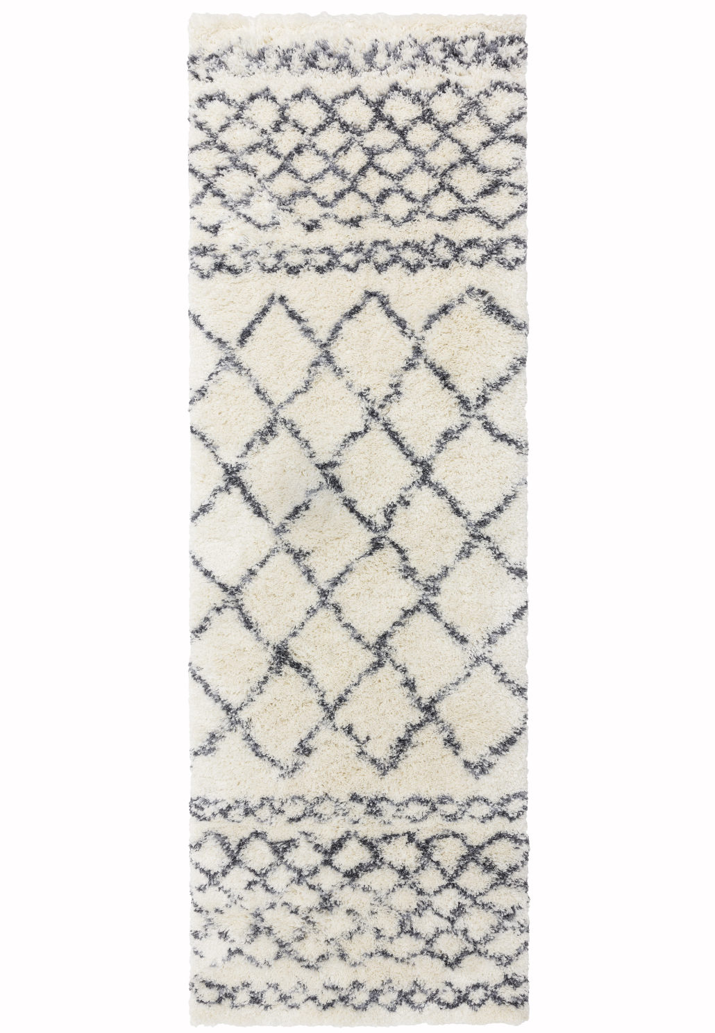 ALTO CREAM GREY MOROCCAN SHAGGY RUG AL02 ASL80 X240 AC GMSRAL02 ESSENTIALS ASIATICLONDON RUGS