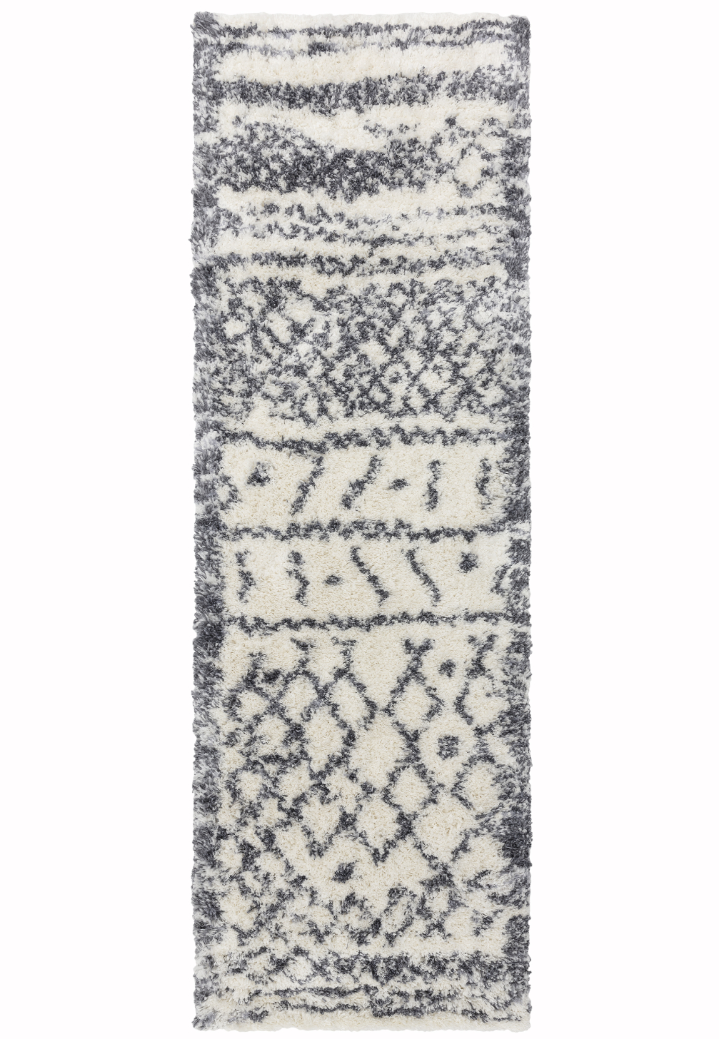 ALTO CREAM GREY MOROCCAN SHAGGY RUG AL04 ASL80 X240 AC GMSRAL04 ESSENTIALS ASIATICLONDON RUGS