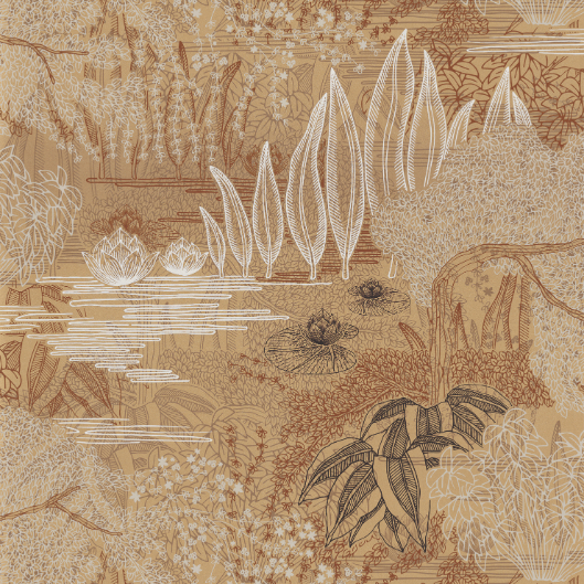 Beige, Orange, White