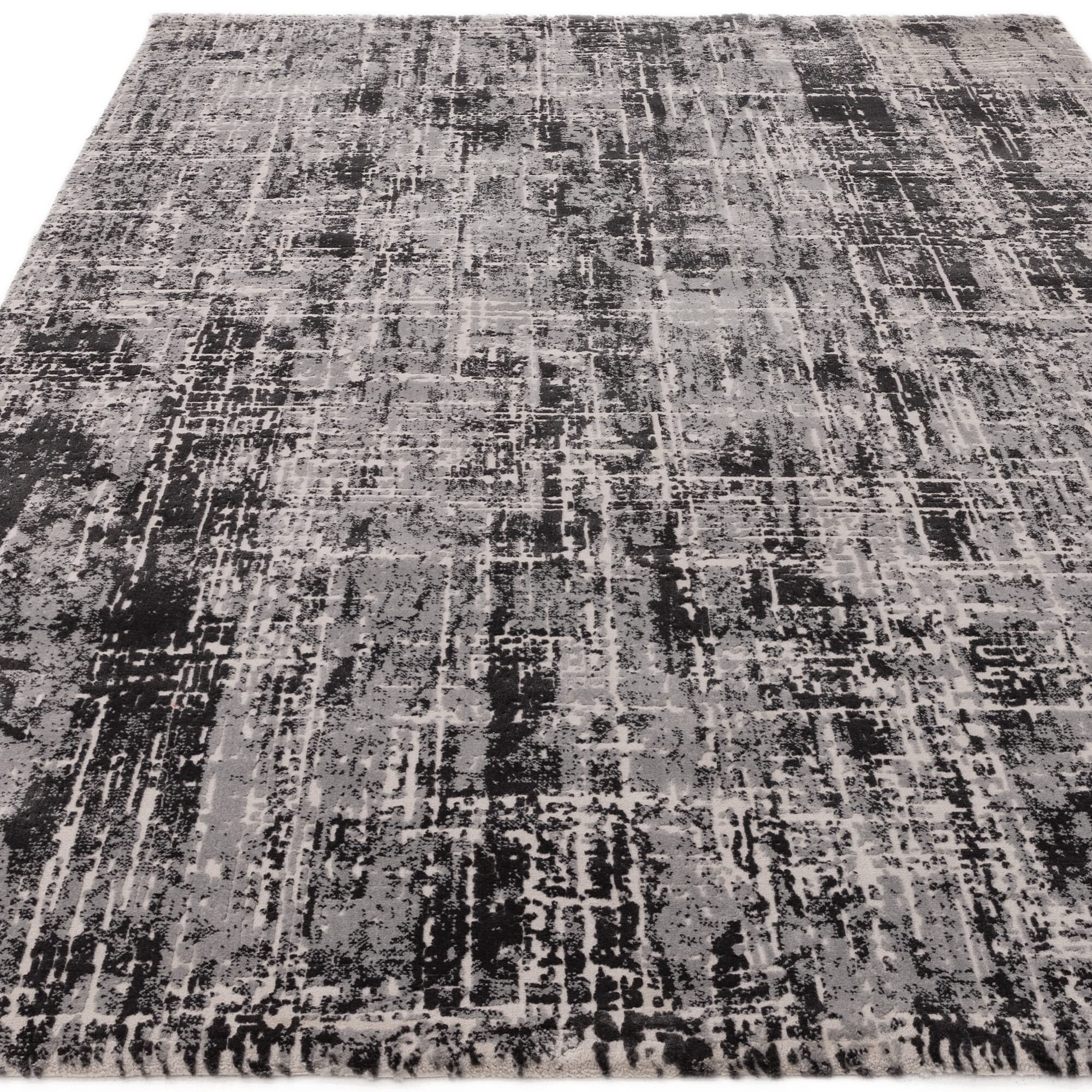 kuza abstract black rug 1