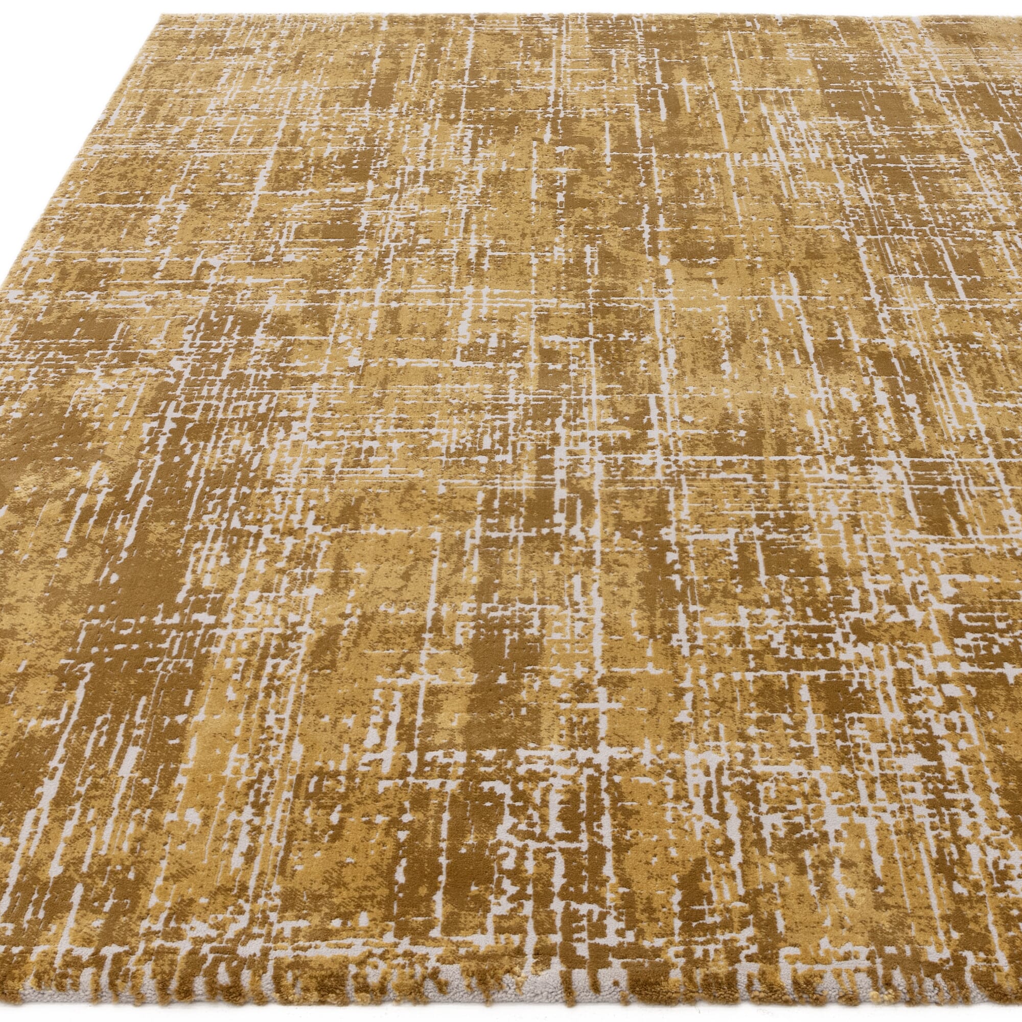 kuza abstract gold rug 1