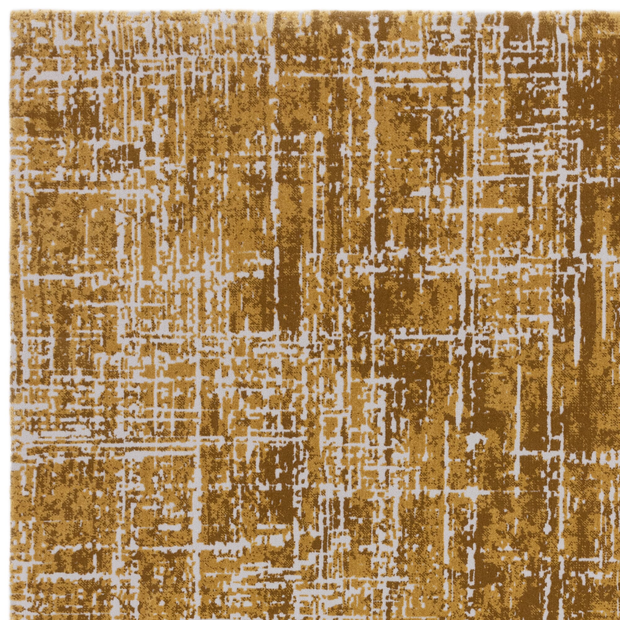 kuza abstract gold rug 2