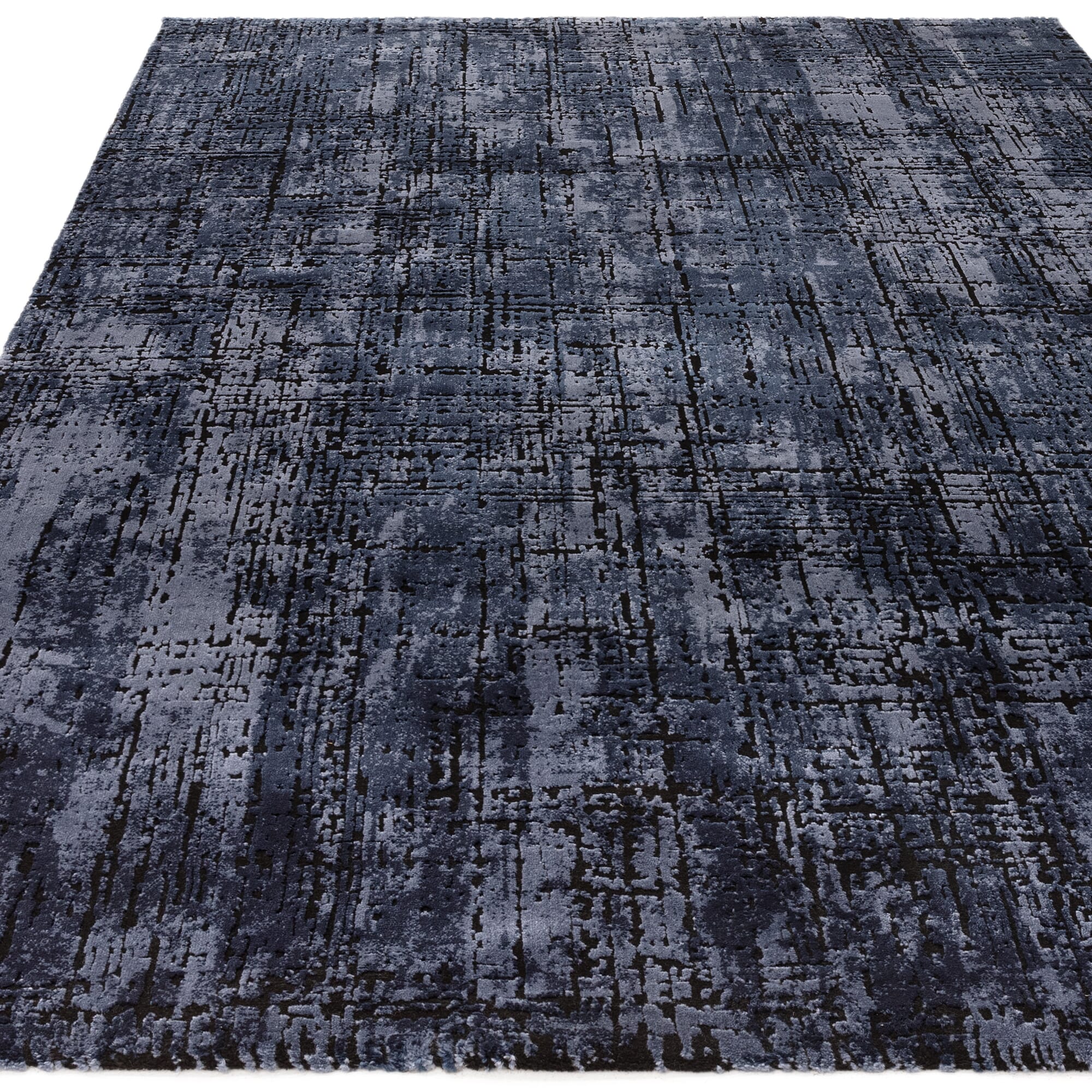 kuza abstract navy rug 1